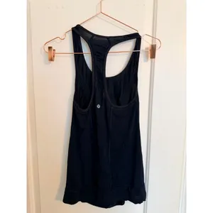 Lululemon No Limits Tank Top Womens 4 Black‎ Racerback Mesh Cinch Hem thumbnail 3