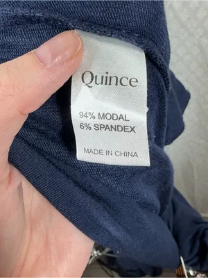 Quince Dark Blue French Terry Modal Wide Leg Pants thumbnail 7