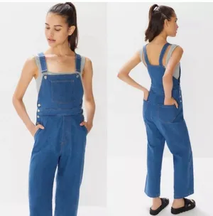 Capulet Lennon Denim Overalls XS Blue Wide Leg Dungaree Stretch Retro Fit thumbnail 2