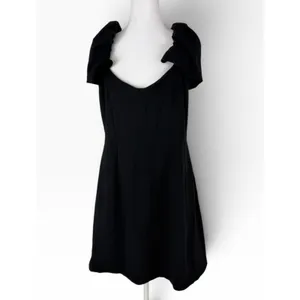 French Connection Black Square Neck Mini Dress Size 14 thumbnail 3