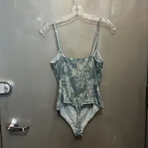 Intimately Printed Night Rhythm Bodysuit Sage Combo L NWT thumbnail 5