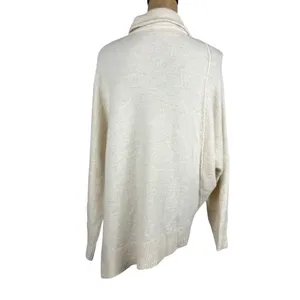 Allsaints Lock Roll Neck Relaxed Fit Sweater Asymmetric Chalk White Size‎ Medium thumbnail 2