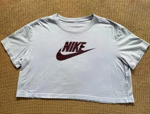 Lavender Cropped Tee White Size L thumbnail 1