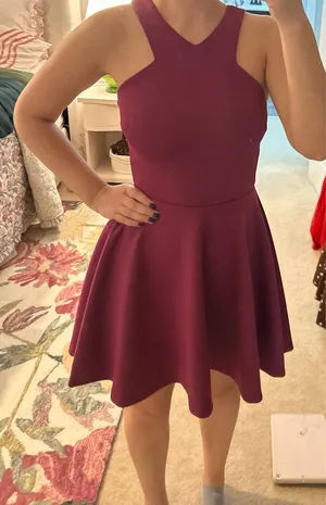 Pink Homecoming Dress Purple thumbnail 1
