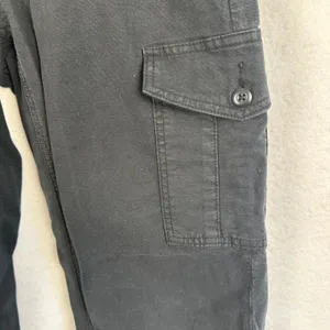 American Eagle Black Cargo Pants Stretch Waist Zip Fly‎ Womens 4 Sporty Utility thumbnail 4