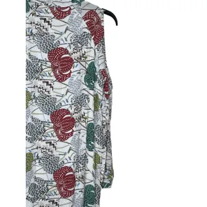 Entro Women's Shirt Dress‎ Button-Up Midi Floral Collar Cold Shoulder Medium NWT thumbnail 7
