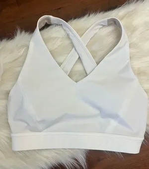 Lululemon Envital Bra White Size 4 Medium Support Cross Back thumbnail 1