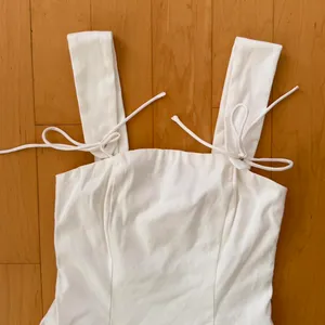 Princess Polly Honey Suckle white mini dress with tie straps and corset back thumbnail 3