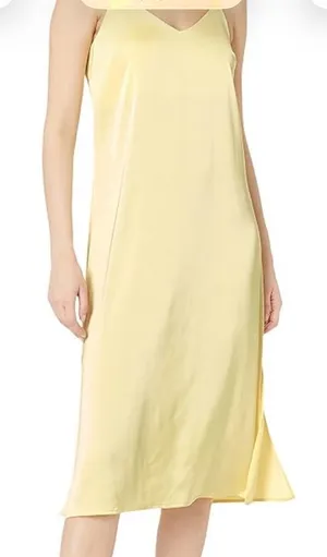 Light Yellow Satin Slip Dress - Unbranded thumbnail 1