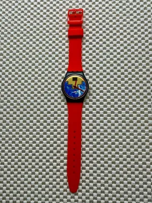 Swatch Watch Blue Flamingo GN114 Vintage 1991 thumbnail 3