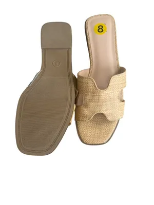 A NEW DAY Straw Slide Sandals Size 8 NEW NWT thumbnail 2