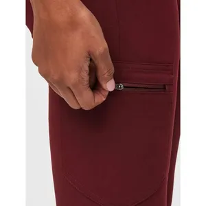 FIGS Zamora Jogger Scrub Pants, Burgundy, Size XXS, NWT thumbnail 3