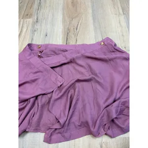 NWT Sim & Sam Wissfull Mauve Pleated Front Mini Wrap Skirt Urban Sample Size M thumbnail 6
