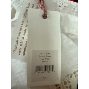 LoveShackFancy Prairie‎ Midi Dress True White Size 0 NWT thumbnail 8