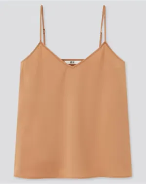 UNIQLO Satin V-Neck‎ Camisole Rust Orange NWOT Small thumbnail 1