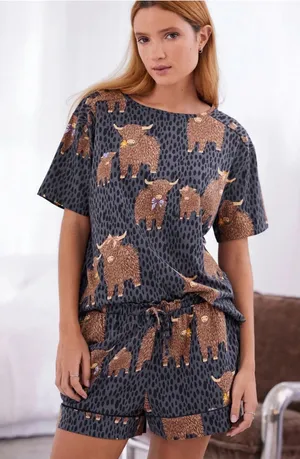Next Hamish The Highland Cow 100% Cotton Pajama Set Size Small thumbnail 1