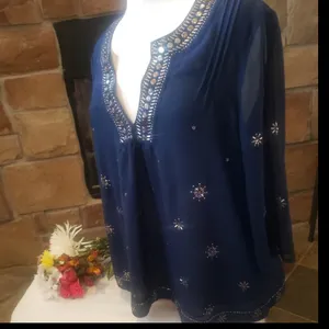 Victoria's Secret 2014 beaded bohemian tunic rare beaded Tunic thumbnail 10