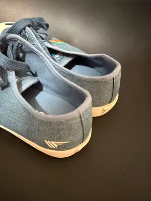 Gola‎ Coaster Rainbow Stitch Denim Multi Canvas Vegan Sneakers Womens Size 8 thumbnail 5
