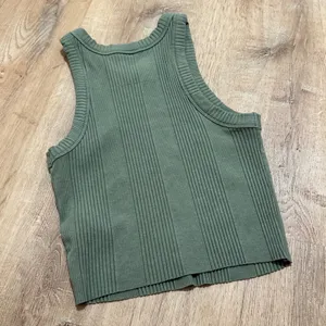 Aerie | Women's Olive Green Ribbed High Neck‎ Tank Top, Size XS thumbnail 2