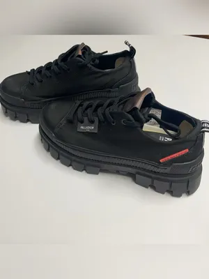 Palladium Revolt Lo Tx Black Low Fashion Sneaker Chunky. Canvas outer. Vegan. 8 thumbnail 4