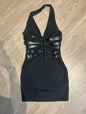 Shein Black Bodycon Dress Cut-Out thumbnail 2