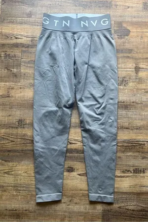 NVGTN Seamless Leggings Womens Medium Gray Activewear Athleisure Yoga thumbnail 1
