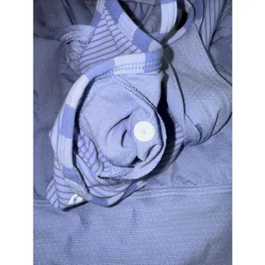 Lululemon‎ Light Blue workout top with a built-in bra and a racerback 4 thumbnail 7