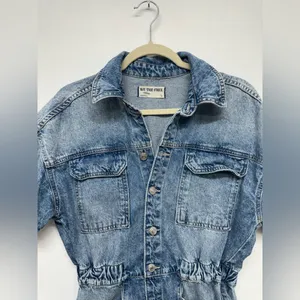 Free People Marci Shortalls Mid Wash Size S thumbnail 7