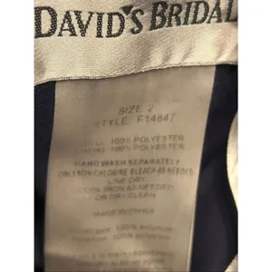 David’s Bridal Strapless Prom Homecoming Dress Navy Back Zip Size 2 (5436) thumbnail 5