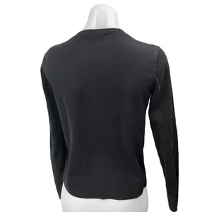 Ann Taylor Loft Women's Black Long Sleeve Button Down Cardigan Sweater Top Sz S thumbnail 2