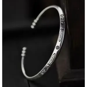 Engraved Boho Cuff Bracelet | 925 Sterling‎ Silver thumbnail 12