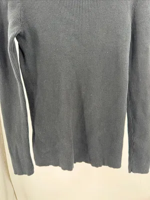 Lauren Ralph Lauren Ribbed Turtleneck Sweater Black M fall winter minimalist thumbnail 4
