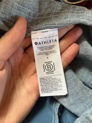 Athleta Cabo Linen Wide Leg Pants - Dusty Blue thumbnail 9