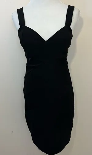 Honey and Rosie Black Bodycon Bandage Dress S/M thumbnail 1