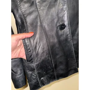 VNTG‎ Wilsons Leather Pelle Studio Black Leather Jacket Womens M Dark Academia thumbnail 2