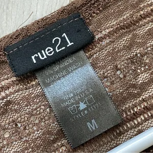 Rue21 Y2K Tank Top lace sheer womens Brown (medium) vintage retro going out thumbnail 2