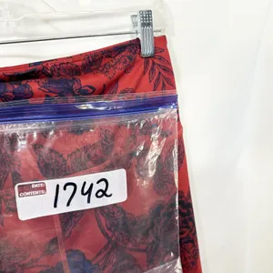 Free People Movement Medium Leggings‎ Red Blue Floral Rose High Rise Boho 1742 thumbnail 10