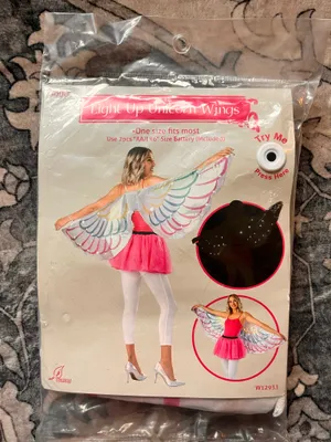 Light up unicorn wings Halloween costume thumbnail 3