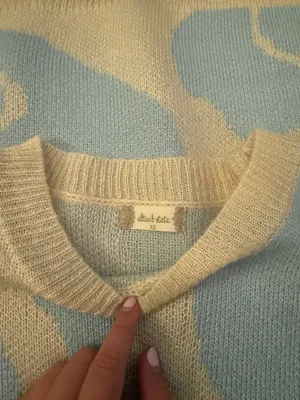altard state blue and cream sweater thumbnail 3
