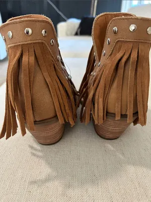 Dingo Western Boots Womens Fine N' Dandy Fringe Studs Ankle, size 9.5, NWOT thumbnail 9
