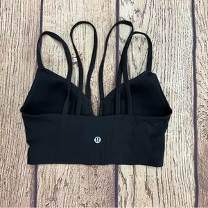 Lululemon Like a Cloud Strappy Longline Ribbed Bra Sz. 2 thumbnail 4