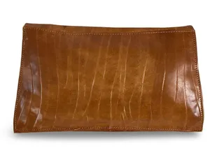 Mustard Flat Envelope Clutch Brown thumbnail 2