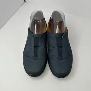 Hotter Thrill Navy Nubuck Leather Perforated Slip-On Comfort Shoes Sz 8.5 thumbnail 3