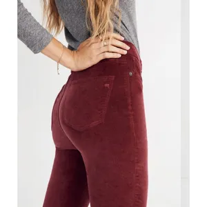 Madewell Women' 10" High Rise Skinny Jeans Velvet Red Sz 35P thumbnail 2