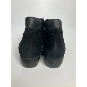 Fly London Ankle Boots Womens 40 Black Good Suede Leather Block‎ Heel Booties thumbnail 4
