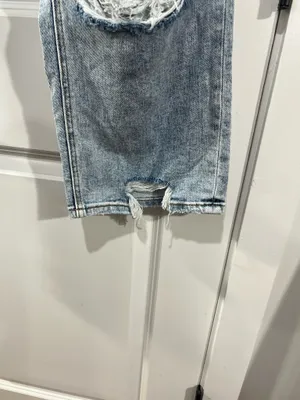 Vervet Lovervet Acid Washed Mid Rise distressed straight leg thumbnail 10