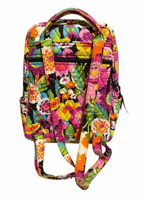 ⁠Vera Bradley Retired Va Va Bloom Quilted Floral Backpack Pink Yellow Green thumbnail 2