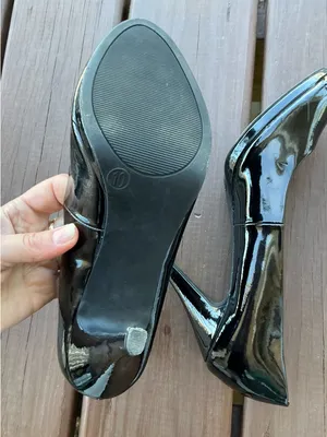 Merona Patent Leather Peep-Toe High Heels in Black🖤 thumbnail 6