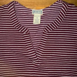 Duluth trading co. Linger tunic‎ style sweatshirt v neck stripes size MED thumbnail 5