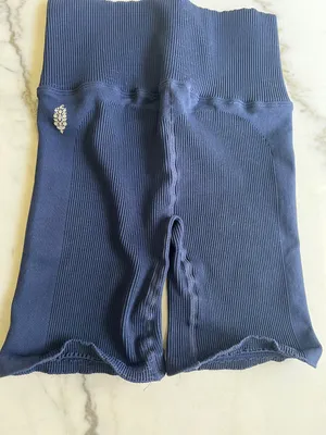 Free People Movement Navy Blue Biker Shorts thumbnail 3